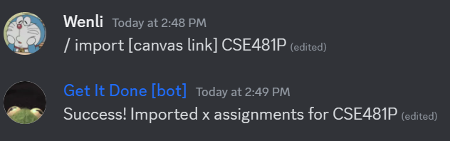 Importing Assignments