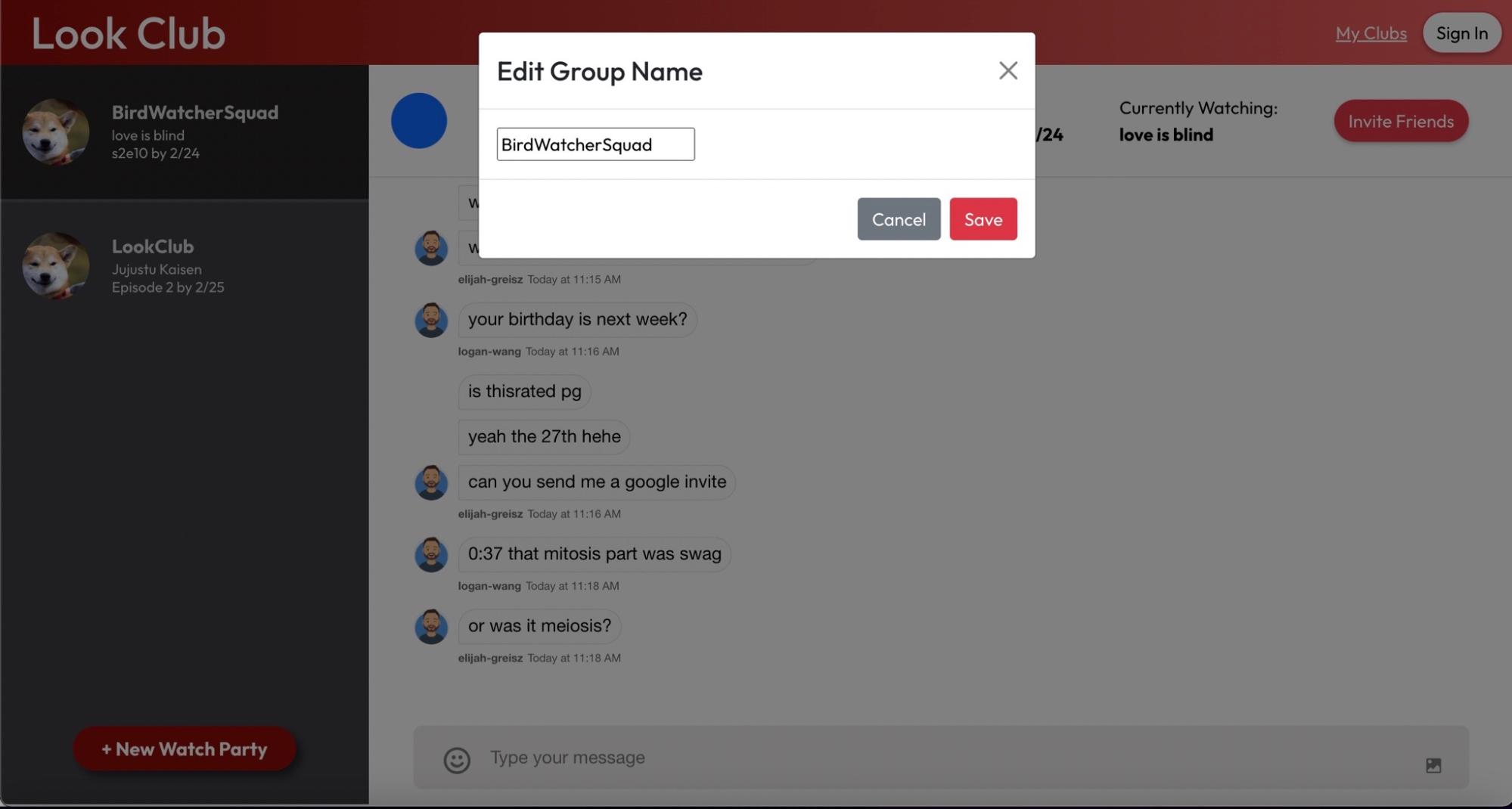Image of Setting the Group Name
